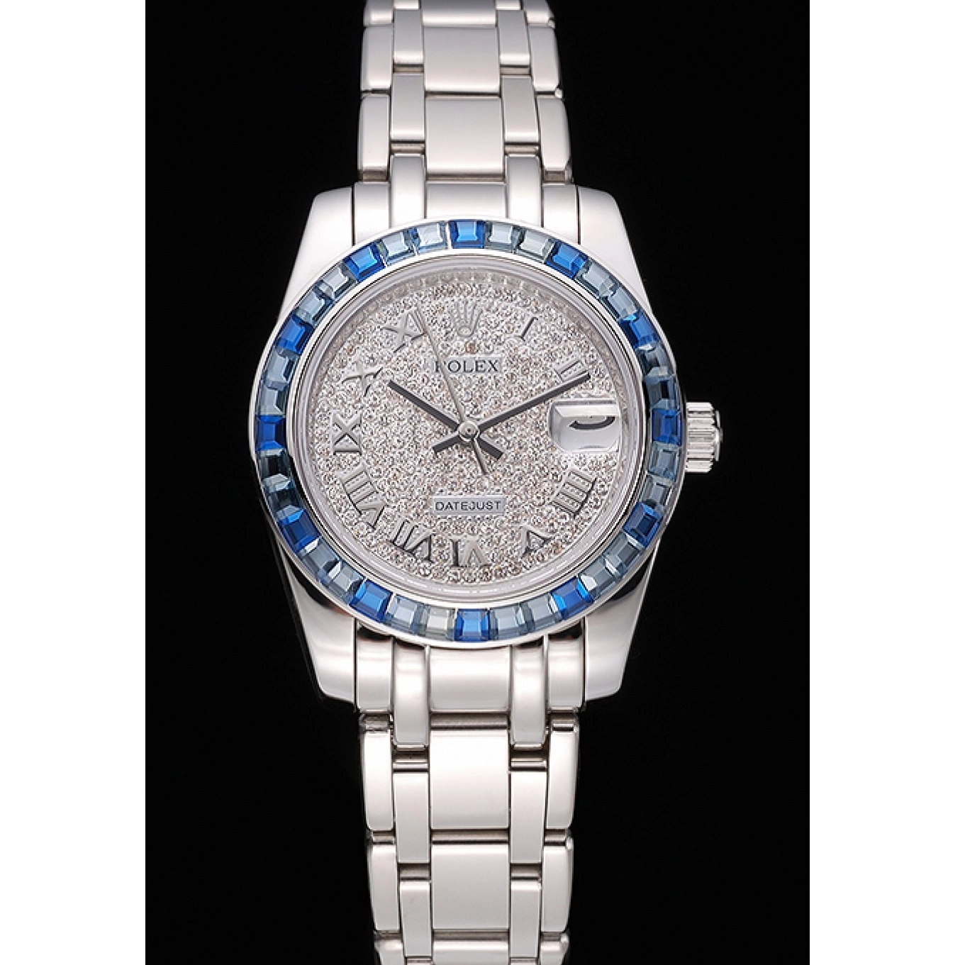 Good Copy Rolex Watches Case Dial Blue And Bracelet Rolex Jewels 622834 Datejust Stainless Bezel Diamond Steel 0711